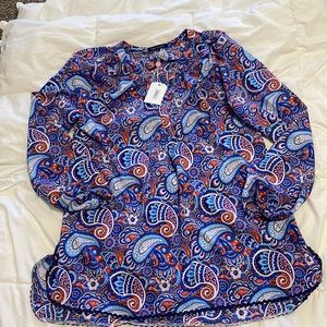New with tags paisley tunic top